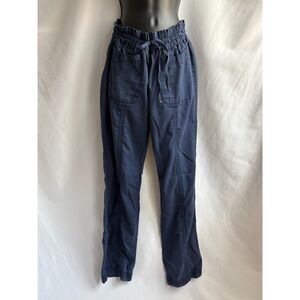 Kathy Peterson Navy Blue Scrubs Pants Size XS Tall Cotton Medical Uniform